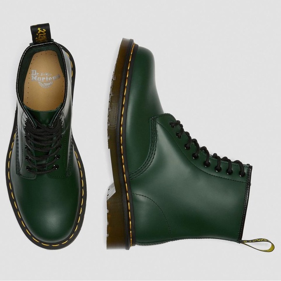 Dr. Martens 1460 8-Eye Smooth Leather 7 Green Lace-Up Ankle Mid-Calf Booties - Picture 5 of 12